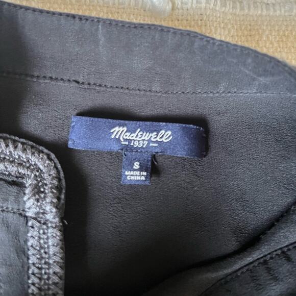 Madewell Black Silk Ballad Embroidered Tunic Small - Picture 7 of 12